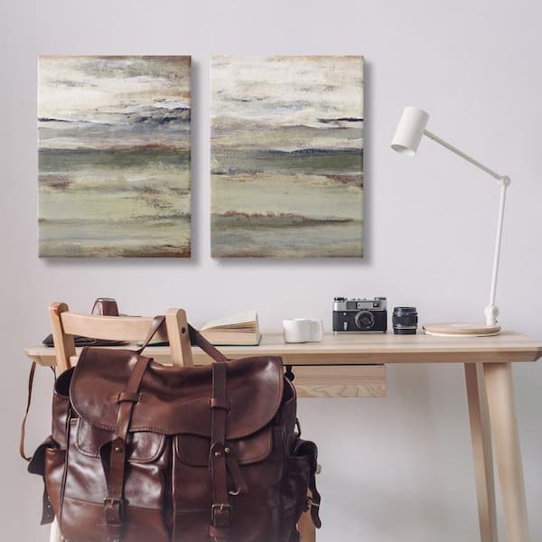 Earth's Layers Neutral Abstract by Lanie Loreth 2 Piece Unframed Abstract Graphic Art Print 36 in. x 24 in.