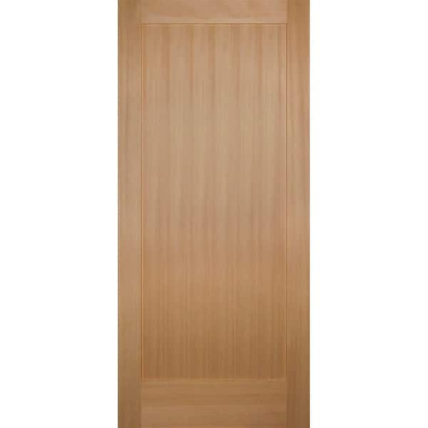 Builders Choice 32 in. x 80 in. 1-Panel Shaker Solid Core Hemlock Single Prehung Interior Door