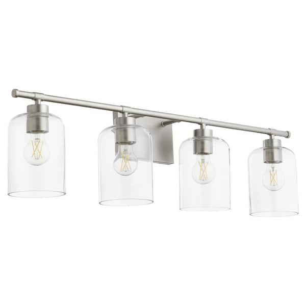 Quorum International Tribute 35 in. W 4-Light Satin Nickel Vanity