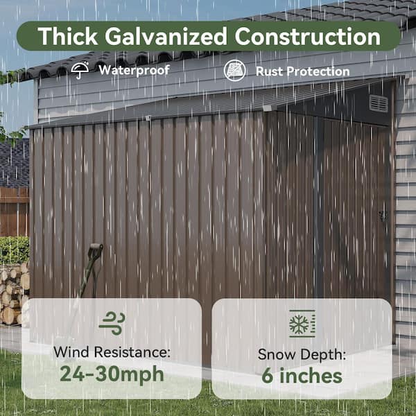 Sizzim 5 ft. W x 7 D ft. Outdoor Metal Storage Shed (40 sq. ft