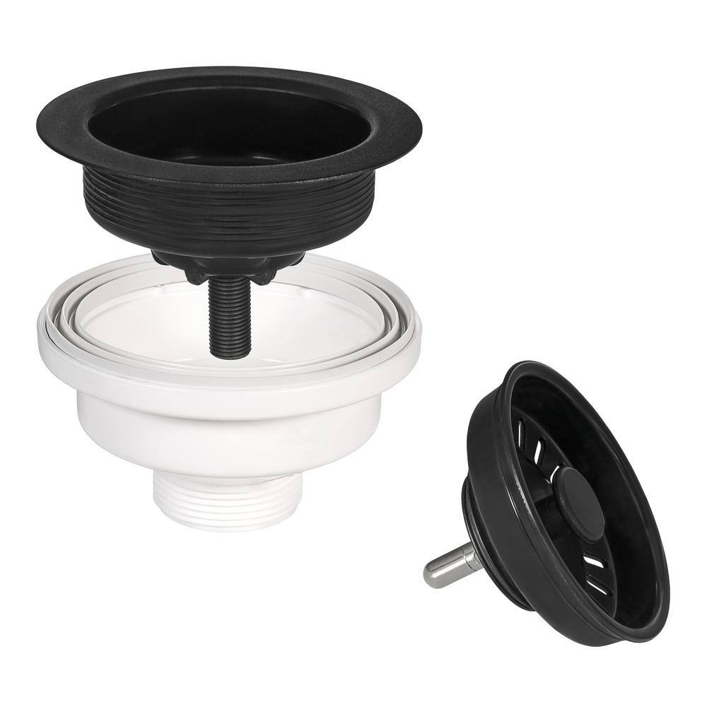 Midnight Black Granite Composite Single Bowl Kitchen Sink