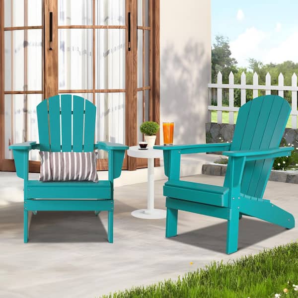 MIRAFIT Classic Turquoise Blue Composite of Adirondack Chair (Set of 2)
