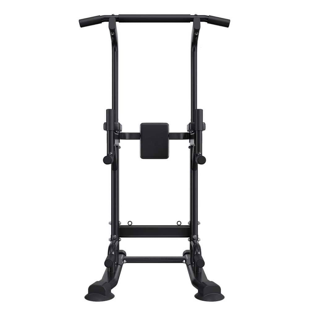 VEVOR Pull Up Bar, 330 lbs. Power Tower Dip Station, Workout Dip Station with H-Shaped Stable Base and Back Pad, Adjustable