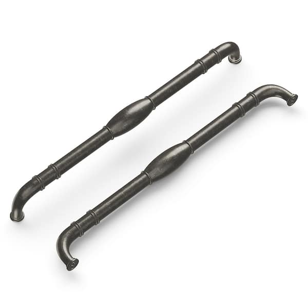 HICKORY HARDWARE Williamsburg 18 in. (457 mm) Center-to-Center Distressed Black Nickel Vibed Appliance Pull (5-Pack)