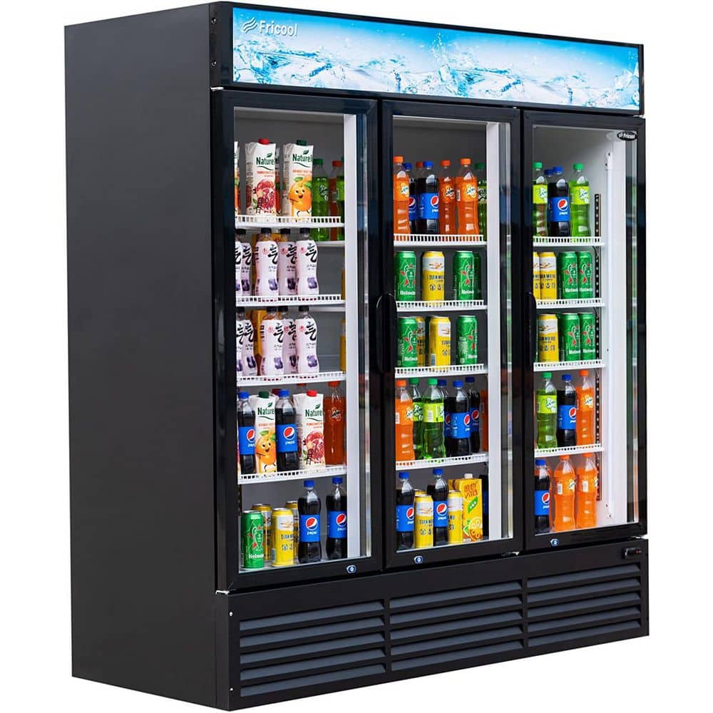 74.41 in. Single Zone Commercial Refrigerator 72.4 cu. ft. Upright Beverage Display Fridge with LED Lighting, Glass Door price history on PriceWatchPro