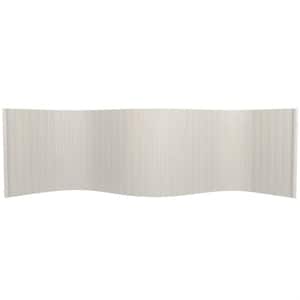 2 ft. Short Bamboo Wave Screen - White