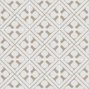 Elora Encaustic 8 in. x 8 in. Matte Porcelain Floor and Wall Tile (5.16 sq. ft./Case)