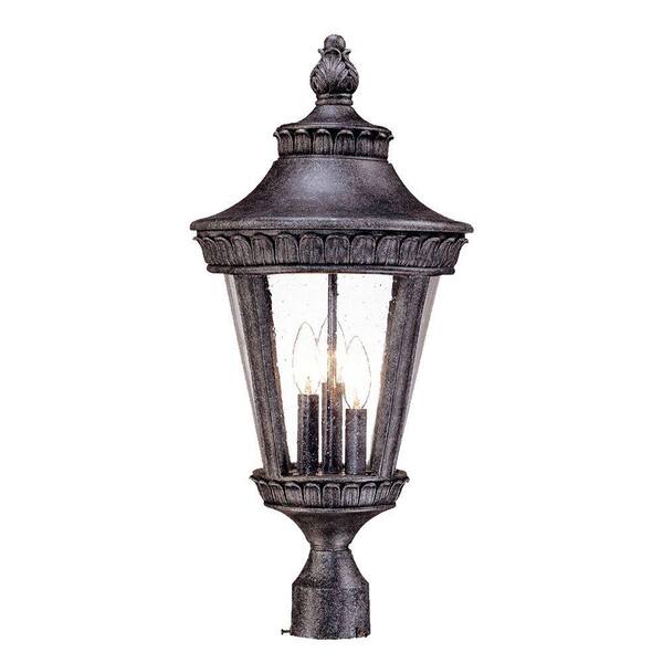 Acclaim Lighting Seville Collection Post-Mount 3-Light Outdoor Stone Light Fixture