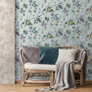 Sierra Sage Floral Textured Peelable Paper Wallpaper