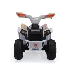 White Electric Powered Car Children's Beach Buggy with Tow Bucket and Bluetooth