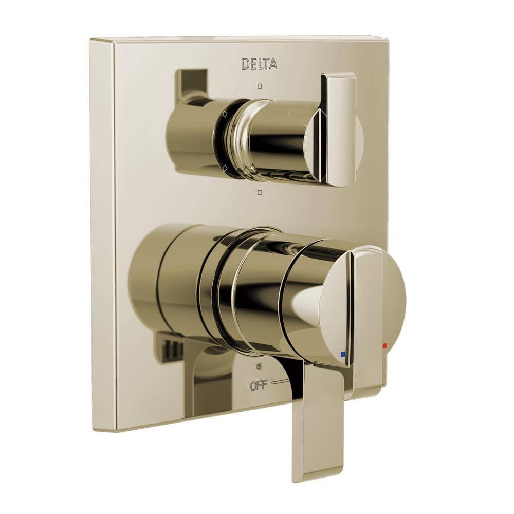 Polished Nickel Modern Wall-Mounted Shower Trim Kit