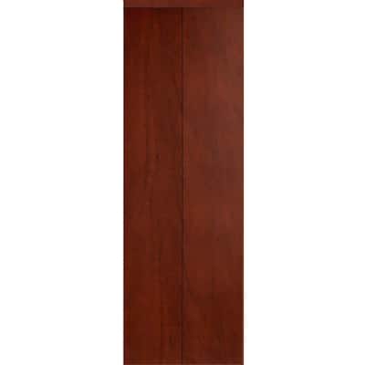 36 in. x 84 in. Smooth Flush Solid Core Cherry MDF Interior Closet Bi-Fold Door with Matching Trim