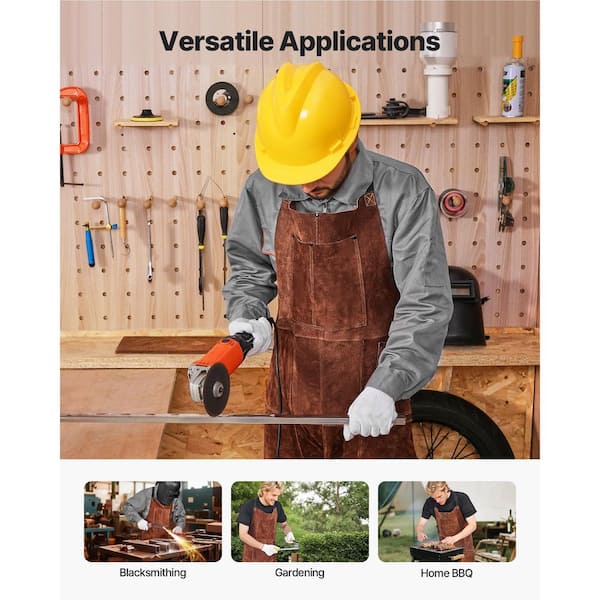 Leather Welding Jacket Pants Suit Work Jacket For Men Fire Resistant Heavy Duty | UK - View #3