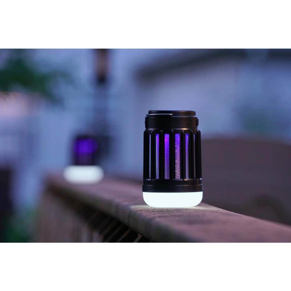 Black Solar LED Lantern and Bug Zapper