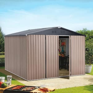 9.4 ft. W x 8 ft. D Metal Shed with Double Lockable Door (75.2 sq.ft.)
