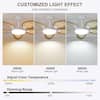 Kviflon 52 in. White Ceiling Fan with LED & Remote