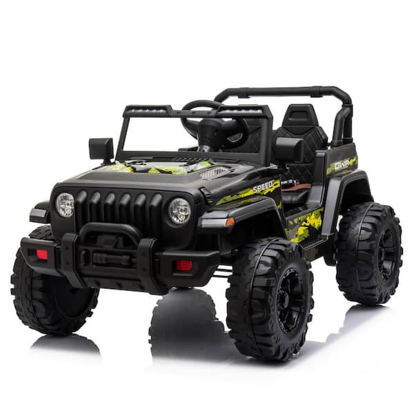 Winado 12-Volt Ride on Truck Electric Kids Car with Remote Control in Black