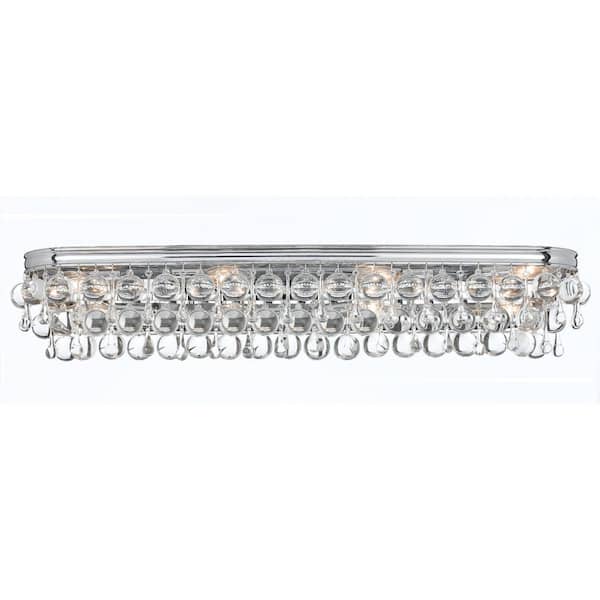 Calypso 8-Light Polished Chrome Vanity Light
