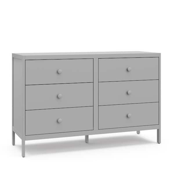 Graco Universal Pebble Gray 6-Drawer 51.38 in. Wide Dresser