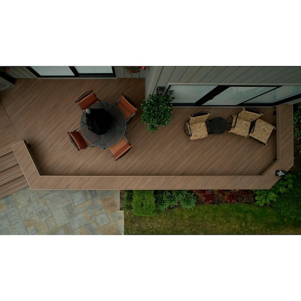 TimberTech Advanced PVC Vintage 5/4 in. x 6 in. x 16 ft. Grooved