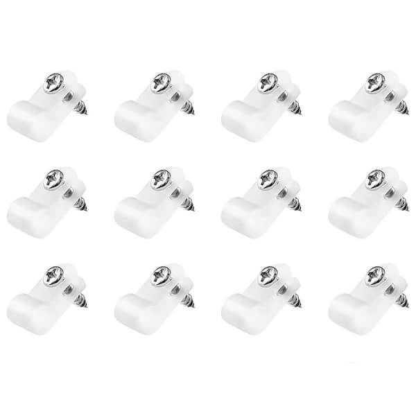 3/8 in. Nylon R-Type Cable Clip Wire Clamp Mounting Clips with Stainless Steel Screws Clear 50-Pack Organizer