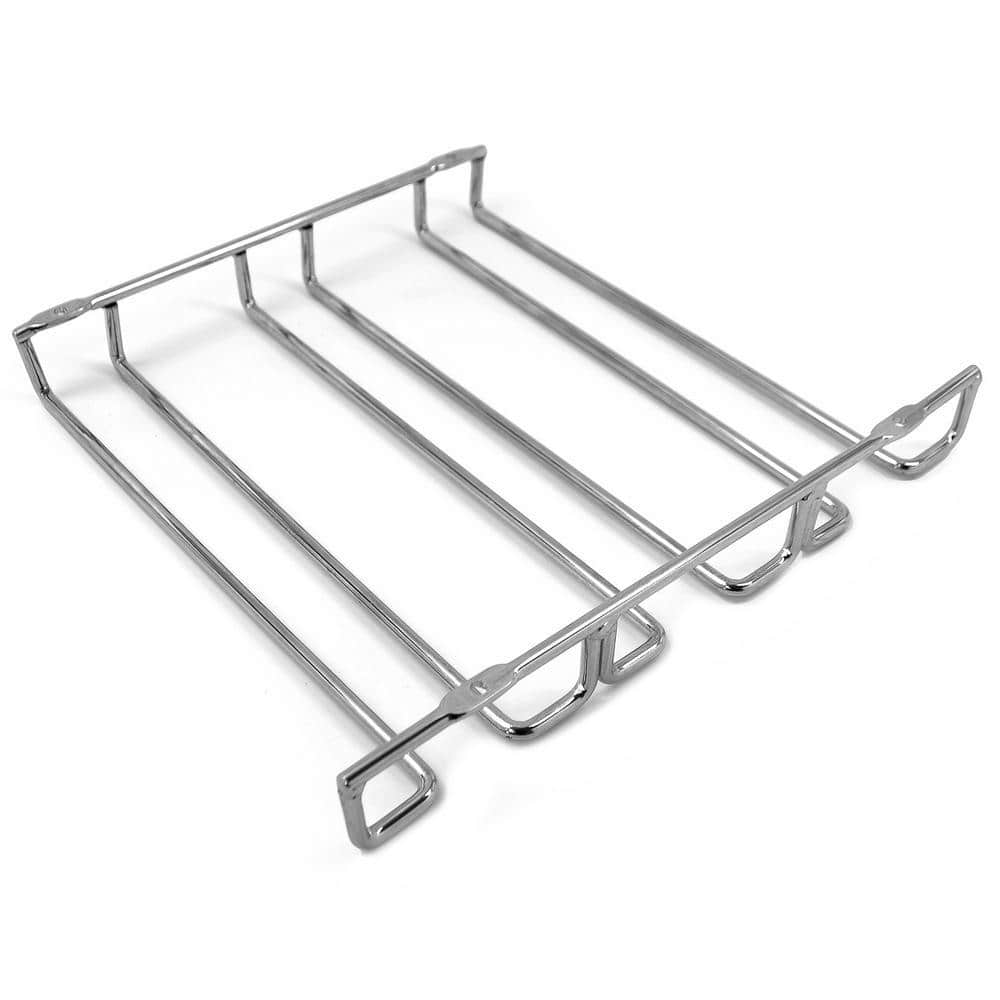Metal Chrome Under Cabinet Wine Glass Rack