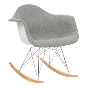 Wilson Grey Polyester Rocking Chair