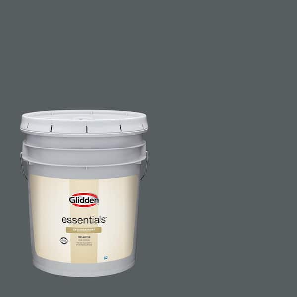 Glidden Essentials 5 gal. PPG1036-7 Mostly Metal Satin Exterior Paint