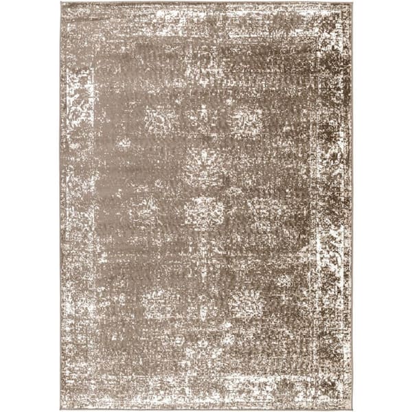 Livabliss Monte Carlo Brown Ombre 9 ft. x 12 ft. Indoor Area Rug
