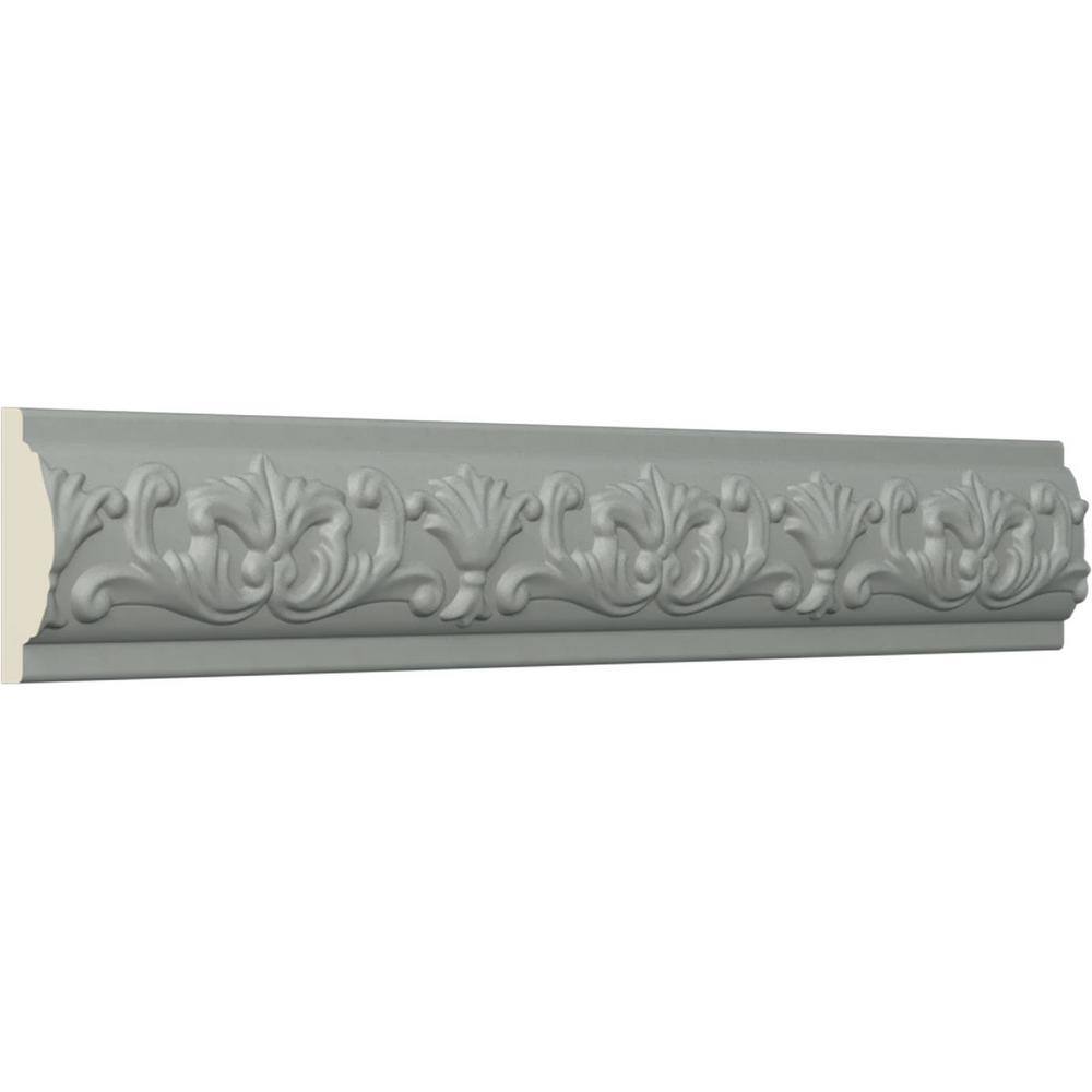 Gray Primed Polyurethane Geometric Panel Moulding Sample