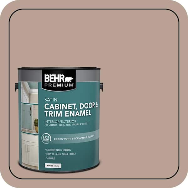 BEHR PREMIUM 1 gal. #N190-4 Rugged Tan Satin Enamel Interior