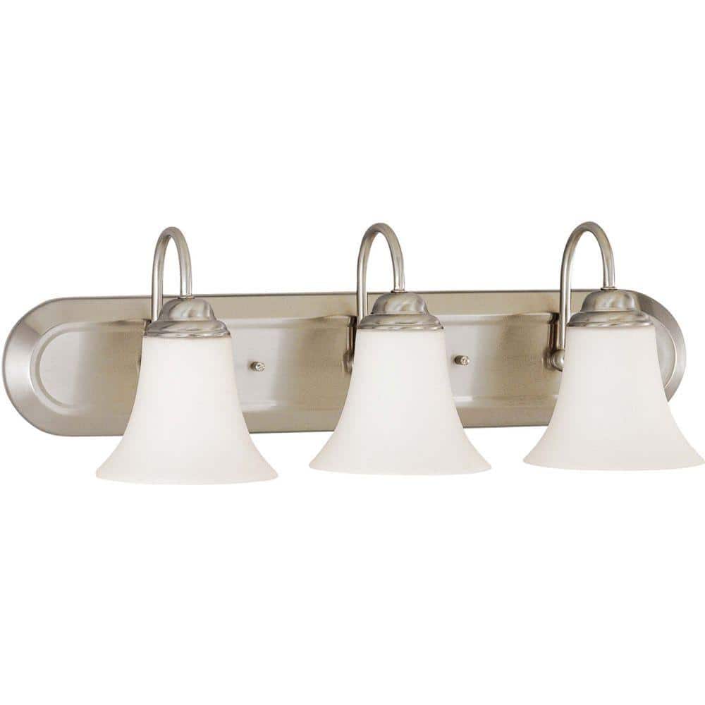 Dupont Transitional Brushed Nickel 3-Light Vanity Fixture