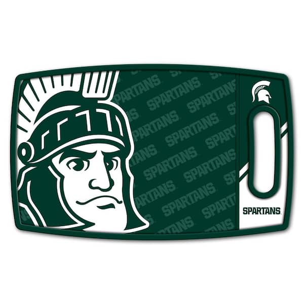 YouTheFan NCAA Michigan State Spartans Logo Series Cutting Board 9in x 0.5in- Rectangle- Manufactured Wood and polypropylene