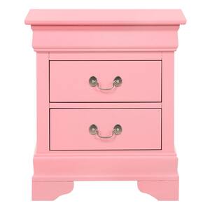 Passion Furniture Louis Philippe 3-drawer Pink Nightstand (29 In. H X 16  In. W X 21 In. D) : Target