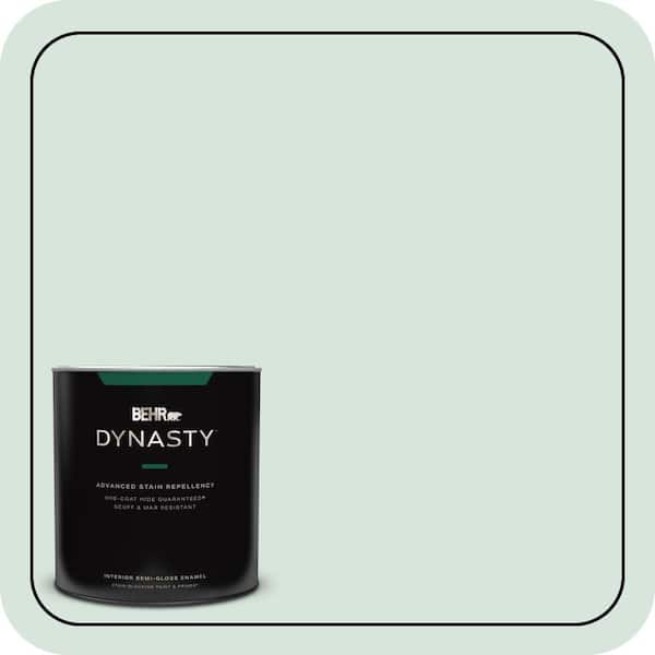 BEHR DYNASTY 1 qt. #S420-1 New Day Semi-Gloss Enamel Interior Stain-Blocking Paint & Primer