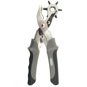 Heavy-Duty Self-Opening Revolving Hole Punch Pliers for Leather Punching Belts Pet Collars Handbags and More