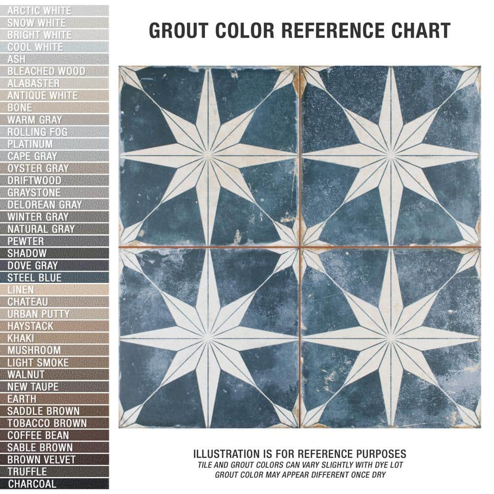 Kings Star Sky Blue and White Ceramic Floor and Wall Tile