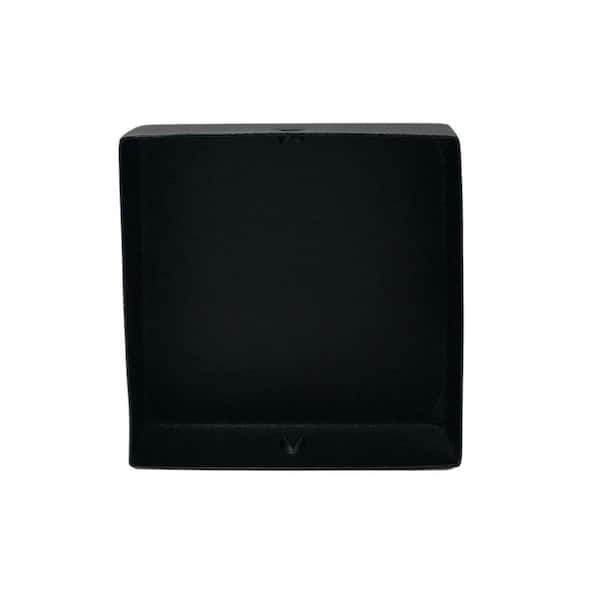 NUVO IRON Eazy-Cap 4 in. x 4 in. Black Galvanized Steel Modern Low-Profile Flat Top Post Cap (Pack of 24)