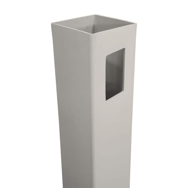 4 in. x 4 in. x 7 ft. Tan Vinyl Fence End Post