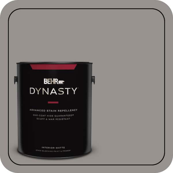 BEHR DYNASTY 1 gal. #PPU18-16 Elephant Skin One-Coat Hide Matte Interior Stain-Blocking Paint & Primer