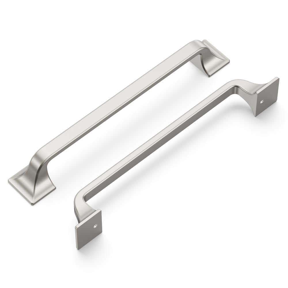 HICKORY HARDWARE Forge Collection 6-5/16 in. (160 mm) Satin Nickel Cabinet Drawer and Door Pull -  H076703-SN