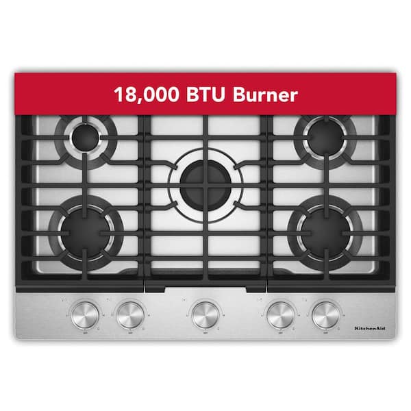 30 in. 5 Burners Gas Cooktop in Stainless Steel with 5 Versatile Burners