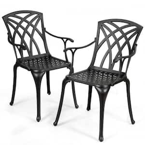 Aluminum Outdoor Dining Set of Patio Bistro Chairs (2-Pack)