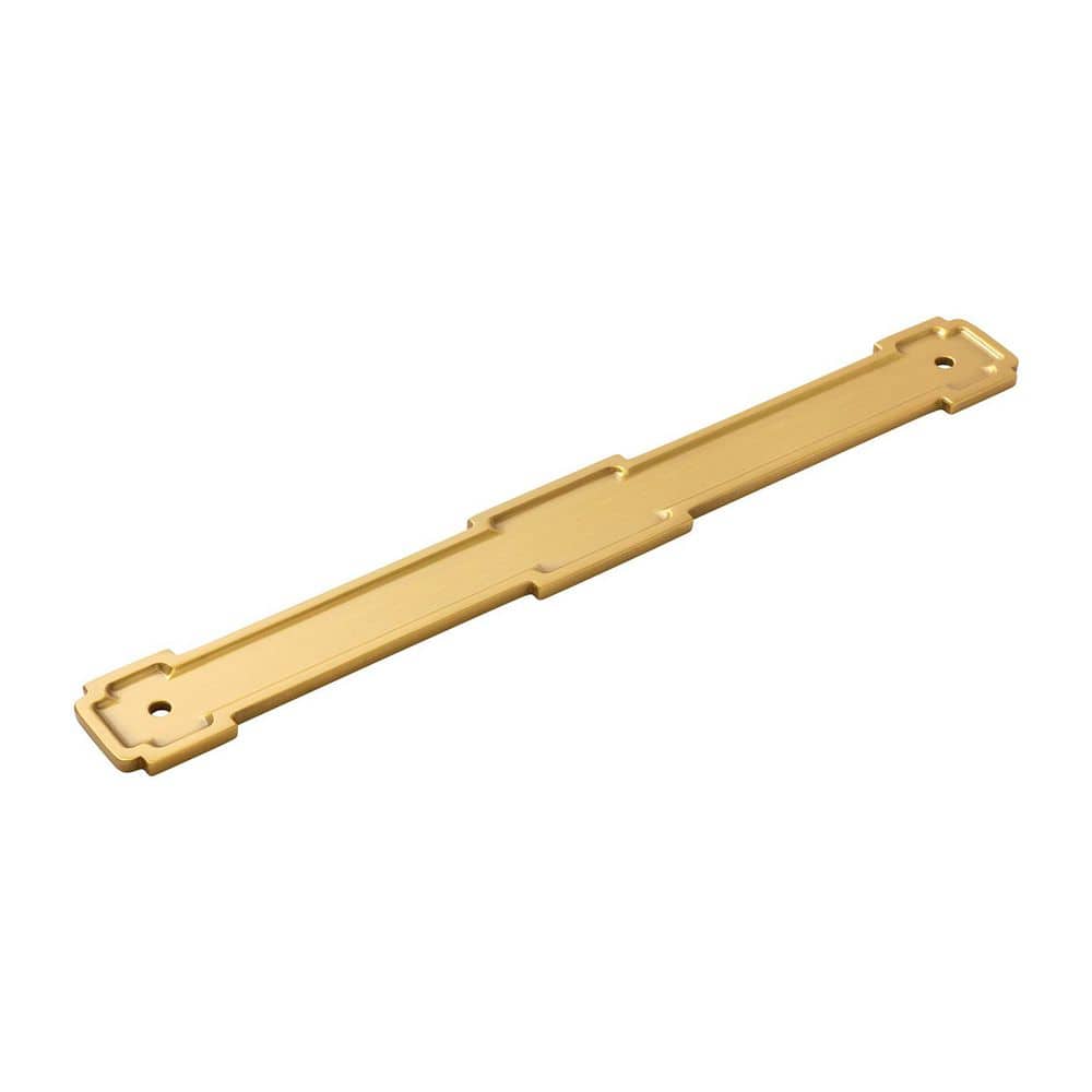 Coventry Collection Pull Backplate 8-13/16 Inch (224mm) Center to Center Brushed Golden Brass Finish Cabinet Backplate price history on PriceWatchPro