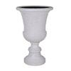 MPG 18 in. L x 18 in. W x 28 in. H Light Aged White Cast Stone Lattice ...