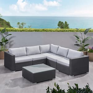 Noble House 4-Piece Wood Patio Conversation Set with Red Cushions 55281 ...