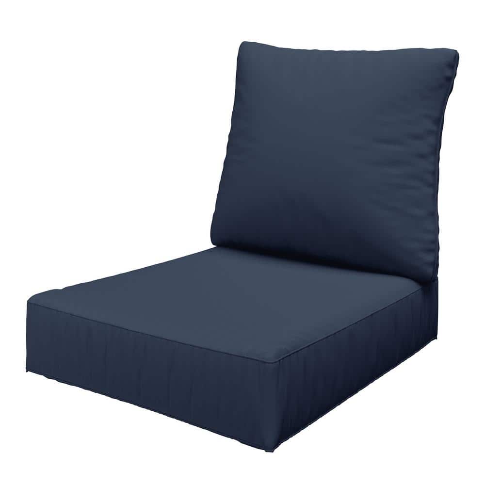 24 in. x 24 in. x 6.5 in. Outdoor Repacement Deep Seating Lounge Chair Cushion with Backrest Navy price history on PriceWatchPro