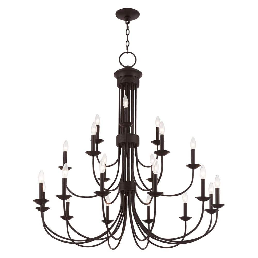 Estate 21-Light Bronze Extra Large Chandelier