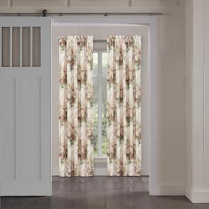 Estelle Coral Polyester 84" Window Panel Pair
