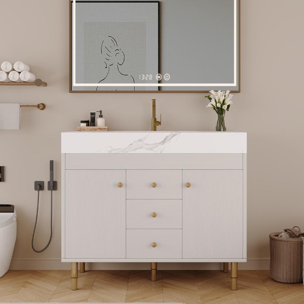 36in Freestanding Bathroom Vanity with Ceramic Sink & Storage Cabinet price history on PriceWatchPro